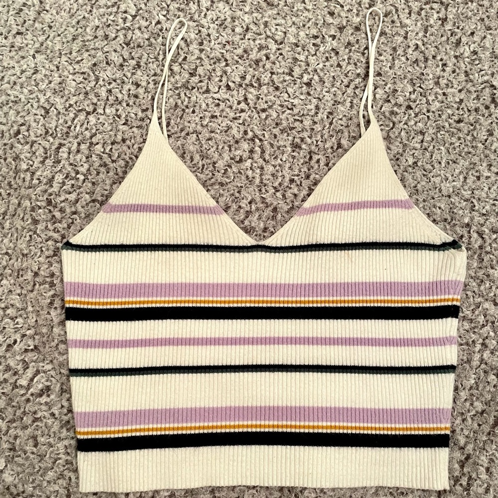 Striped Tank Spaghetti Straps
